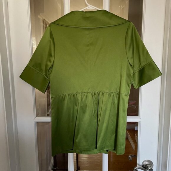 Green satin jacket - Picture 2 of 2